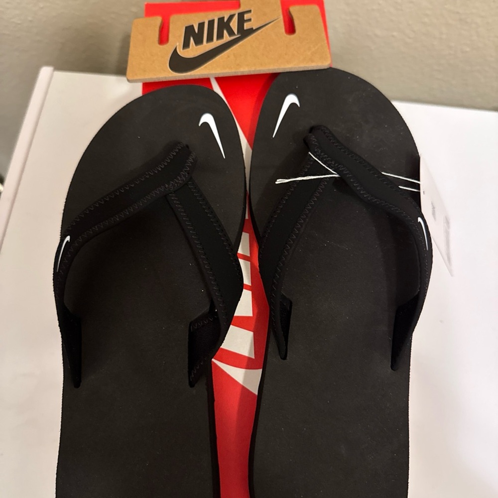 Nike Black and White Women's Thong Sandals